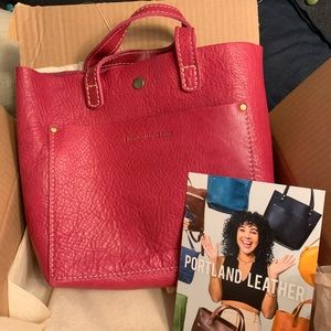 Brand new PLG Hibiscus UNICORN Mini Crossbody Tote Pebbled Soft Leather